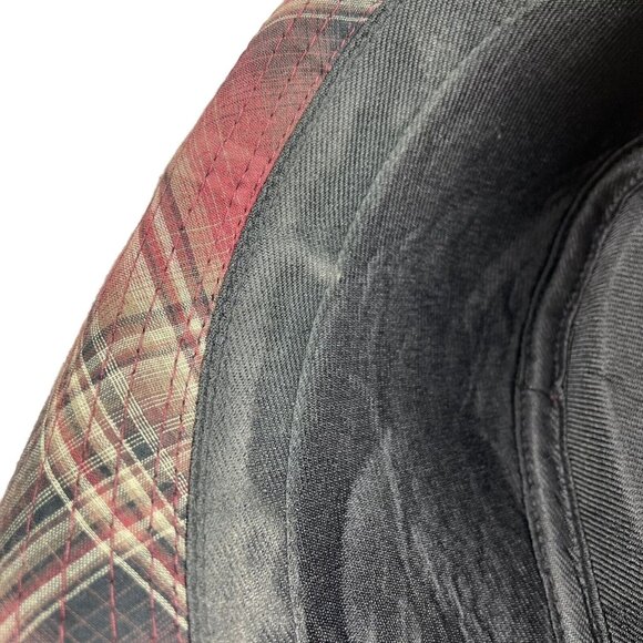 Plaid Fedora Plaid Hat Factory Faded Zara 24 in Large u - Picture 6 of 6